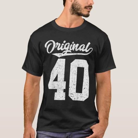 40歳の誕生日と4歳 Tシャツ (正面)