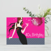 40歳の誕生日に咲くカクテルパーティー 招待状 (スタンド正面)