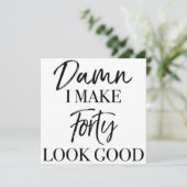 40歳の誕生日に対する態度 カード (スタンド正面)