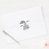 40歳の誕生日に描かれたフェイスシール ラウンドシール (封筒)