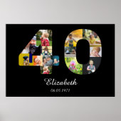 40歳の誕生日に自分の写真のポスタ数々のーを作成 ポスター (正面)