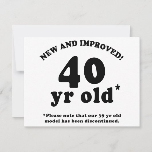 40歳の誕生日に贈り物 カード (正面)