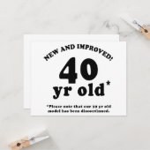 40歳の誕生日に贈り物 カード (正面/裏面インサイチュ)