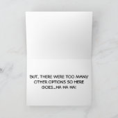 40歳の誕生日にHA HAと言うオプション カード (内部)