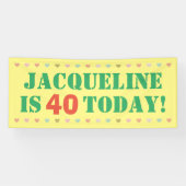 40歳の誕生日のお知らせ 横断幕 (横)