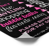 40歳の誕生日のケーキのスマッシュチョークボードの看板 ポスター (角)