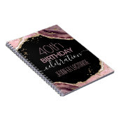 40歳の誕生日のゲストブック「スパイラルフォトノート」 ノートブック (右側)