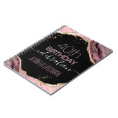 40歳の誕生日のゲストブック「スパイラルフォトノート」 ノートブック (左側)