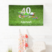 40歳の誕生日のティー付きゴルフボール 横断幕 (インサイチュ)