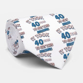 40歳の誕生日のデザイン ネクタイ (ロール)