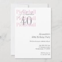 40歳の誕生日のピクレボールピンク