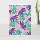 40歳の誕生日のフローラモダングリーンクフェミニンラス カード (裏面)