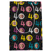 40歳の誕生日の写カスタマイズ真 ミディアムペーパーバッグ (正面)