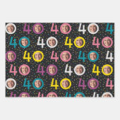 40歳の誕生日の写カスタマイズ真 ラッピングペーパーシート (正面3)