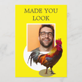 40歳の誕生日の写真おもしろい鶏 招待状