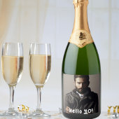 40歳の誕生日の写真こんにちは40人の男性 スパークリングワインラベル