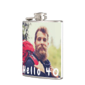 40歳の誕生日の写真こんにちは40男の男性 フラスク (左)