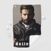 40歳の誕生日の写真こんにちは40男 ゴルフタオル (インサイチュ)