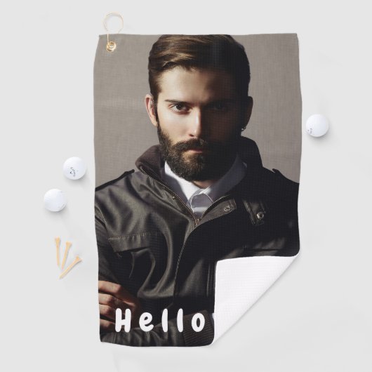 40歳の誕生日の写真こんにちは40男 ゴルフタオル (インサイチュ)