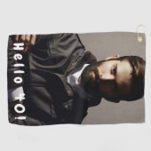 40歳の誕生日の写真こんにちは40男 ゴルフタオル (横)