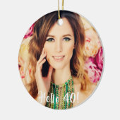 40歳の誕生日の写真こんにちは40 セラミックオーナメント (左)