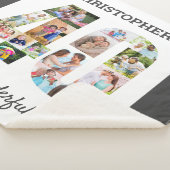 40歳の誕生日の写真コラージュ シェルパブランケット (3/4)