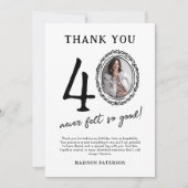 40歳の誕生日の写真サンキューカード サンキューカード (正面)