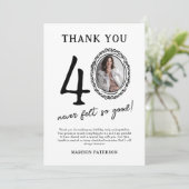 40歳の誕生日の写真サンキューカード サンキューカード (スタンド正面)