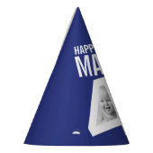 40歳の誕生日の写真パーソナライズされた青い白 パーティーハット (左)