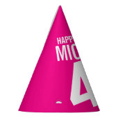 40歳の誕生日の写真ホワイトピパーソナライズされたンク パーティーハット (左)