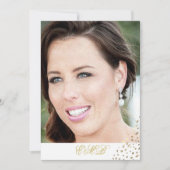 40歳の誕生日の写真金ゴールド エレガント 招待状 (正面)