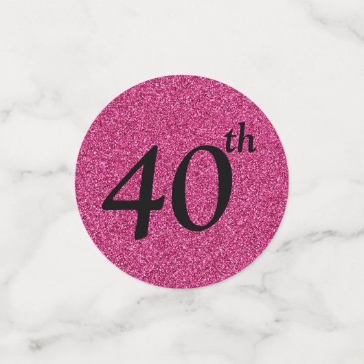 40歳の誕生日の写真 コンフェッティ (スモール正面)