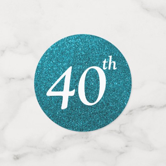 40歳の誕生日の写真 コンフェッティ (スモール正面)