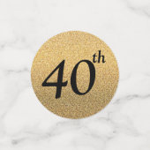 40歳の誕生日の写真 コンフェッティ (スモール正面)