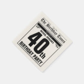 40歳の誕生日の古い新聞おもしろいユニークカスタム スタンダードカクテルナプキン (角)