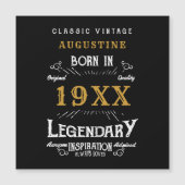 40歳の誕生日の名前の年の磁気ブラック金ゴールド (正面)