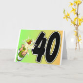 40歳の誕生日の商品 カード (黄色い花)