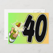 40歳の誕生日の商品 ポストカード (正面/裏面)