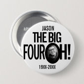 40歳の誕生日の大きな4つのオ名の写真モノ 缶バッジ (正面&裏面)