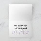 40歳の誕生日の娘、黒とメイブの文字、白。 カード (内部)