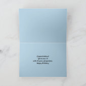 40歳の誕生日の子熱狂する猫 カード (内部)