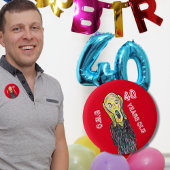 40歳の誕生日の年齢ピンおもしろいラウンドバッジ 缶バッジ