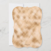 40歳の誕生日の招待ネイビーの水の色と金ゴールド 招待状 (裏面)