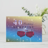 40歳の誕生日の招待状 招待状 (スタンド正面)