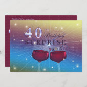 40歳の誕生日の招待状 招待状 (正面/裏面)