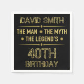 40歳の誕生日の男の神話 スタンダードカクテルナプキン (正面)