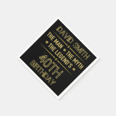 40歳の誕生日の男の神話 スタンダードカクテルナプキン (角)