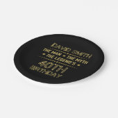 40歳の誕生日の男の神話 ペーパープレート (アングル)