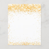 40歳の誕生日の白い金ゴールド予算の招待 チラシ (裏面)