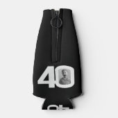 40歳の誕生日の白黒2枚クール ボトルクーラー (裏面)